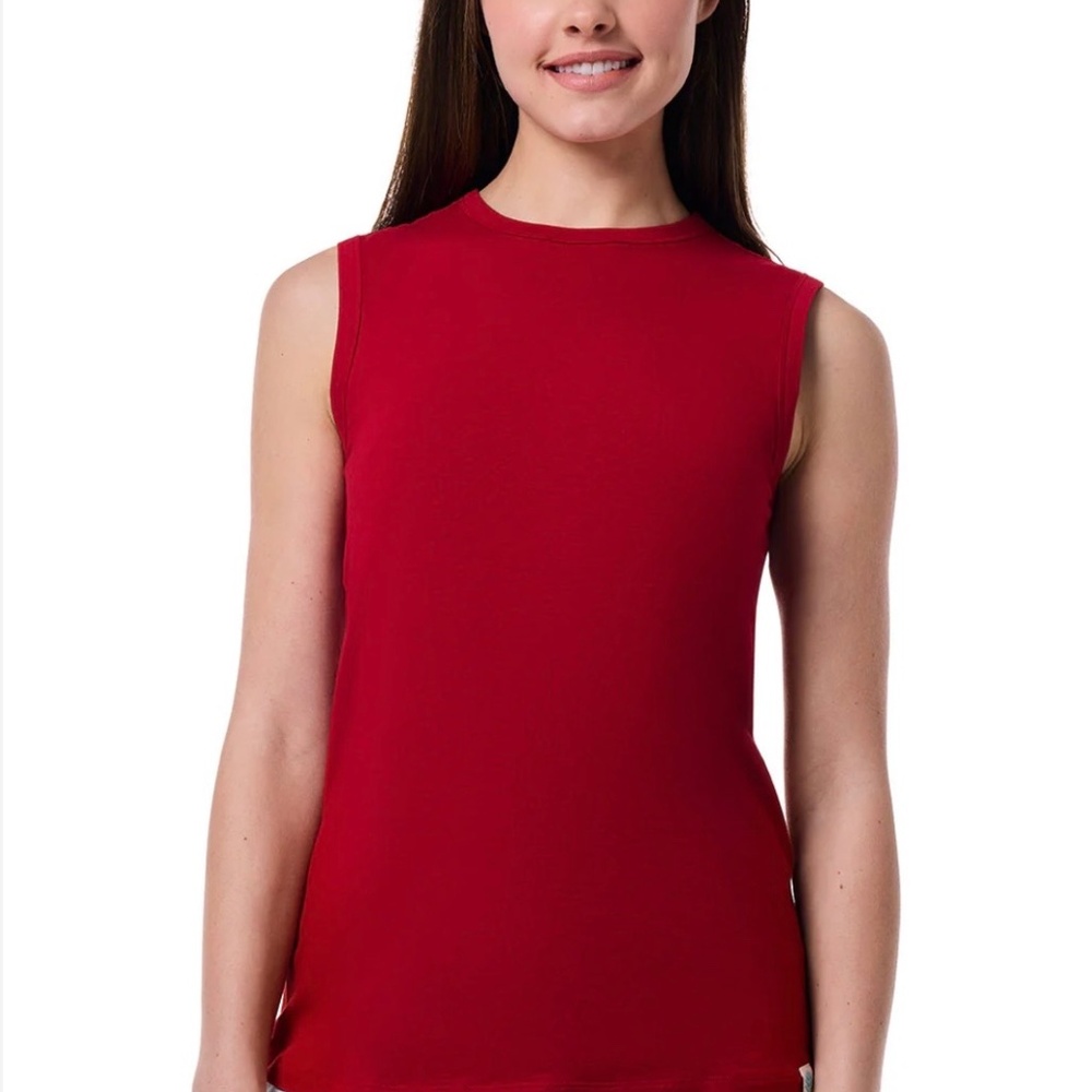 Coolibar sun protection you wear, red sleeveless top, size M